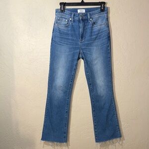 Pistola high rise Lennon crop ankle flare frayed hem jeans size 25